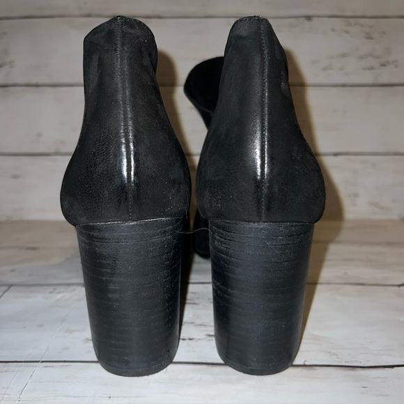 Eileen Fisher Black Suede Ankle Petal Boot - Women 10 - Classic Chic Bootie - Picture 4 of 6